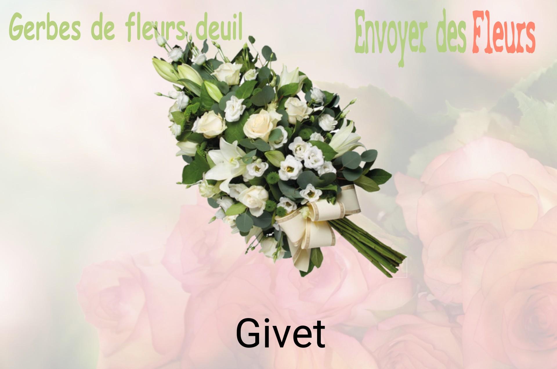 Gerbe de fleurs de deuil livrée à Givet